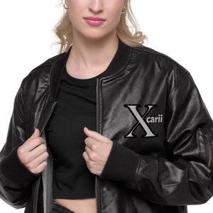 Xcarii Xii - Leather X Bomber Jacket
