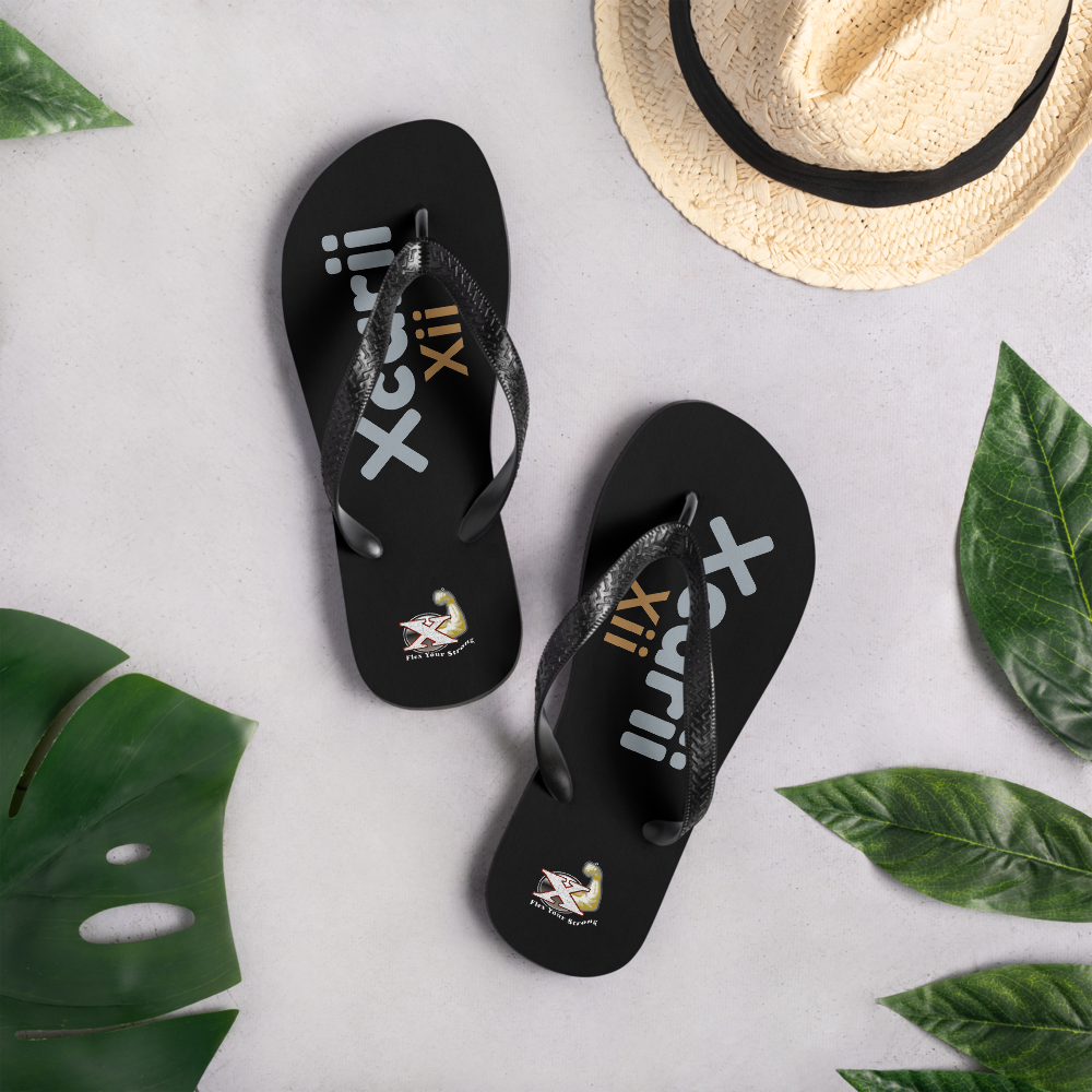 Xcarii Black Flip-Flops