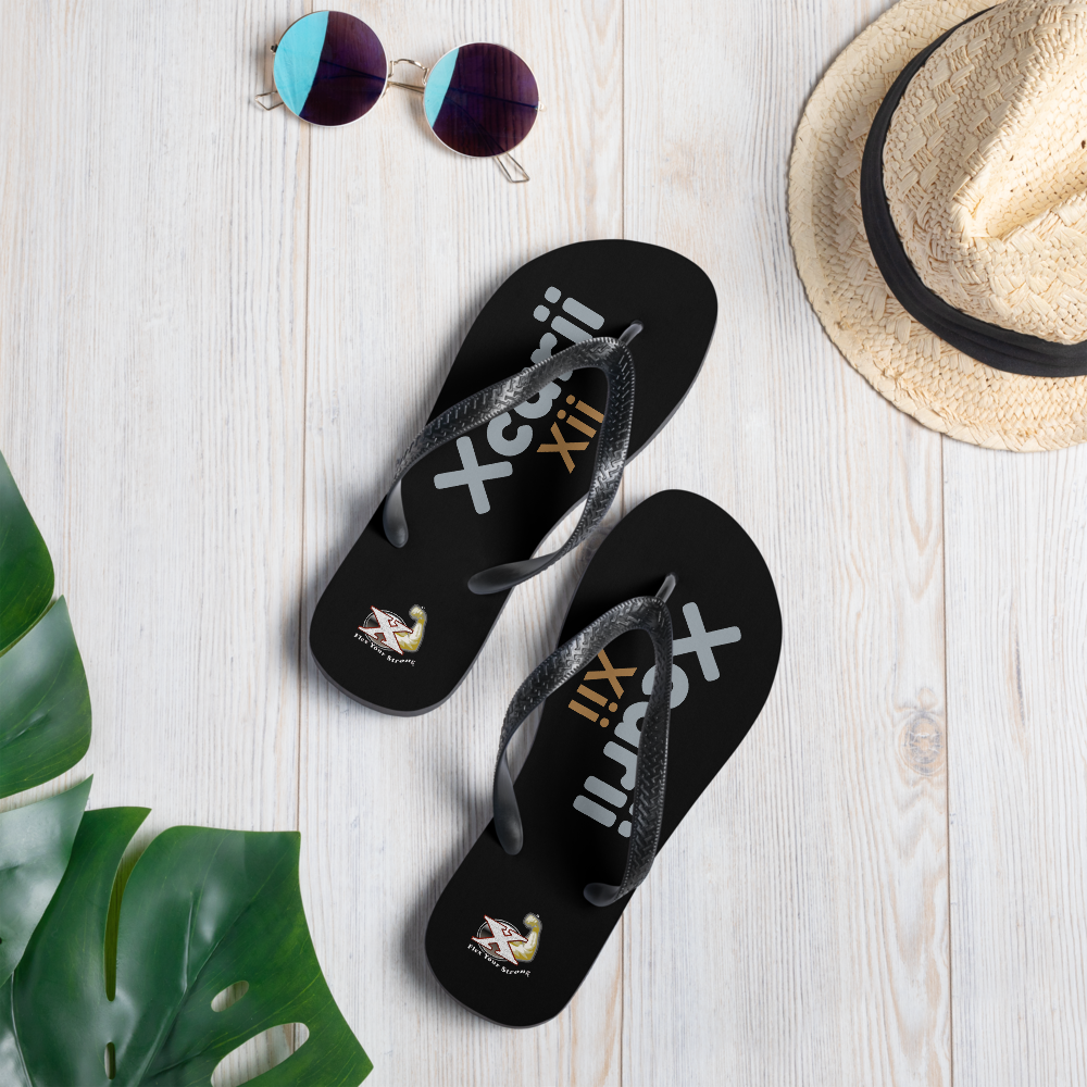 Xcarii Black Flip-Flops