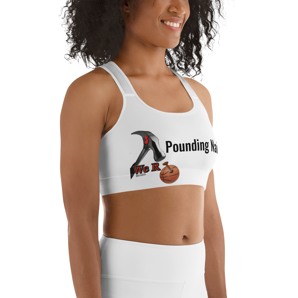 We R Fan Club's Pounding Nails Sports bra