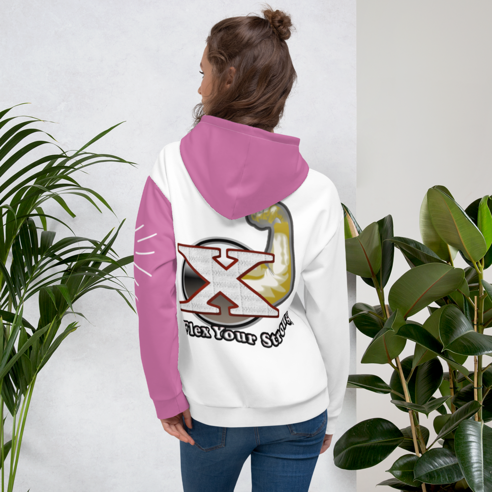 Flex Strong, Xcarii Pink Unisex Hoodie