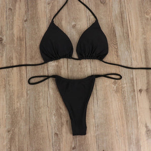 Xcarii -  Women's micro bikini suit swimsuit - Solid Colors