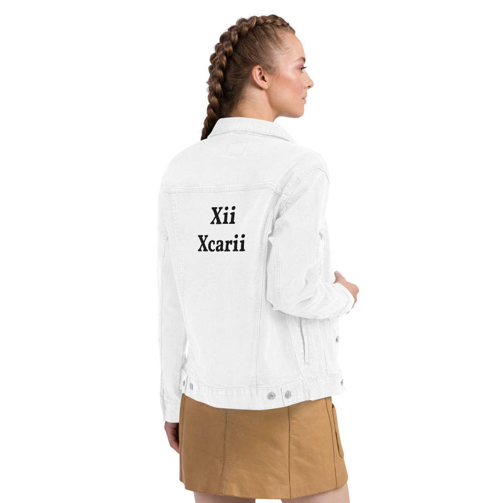 Xcarii Xii - White Cotton denim jacket