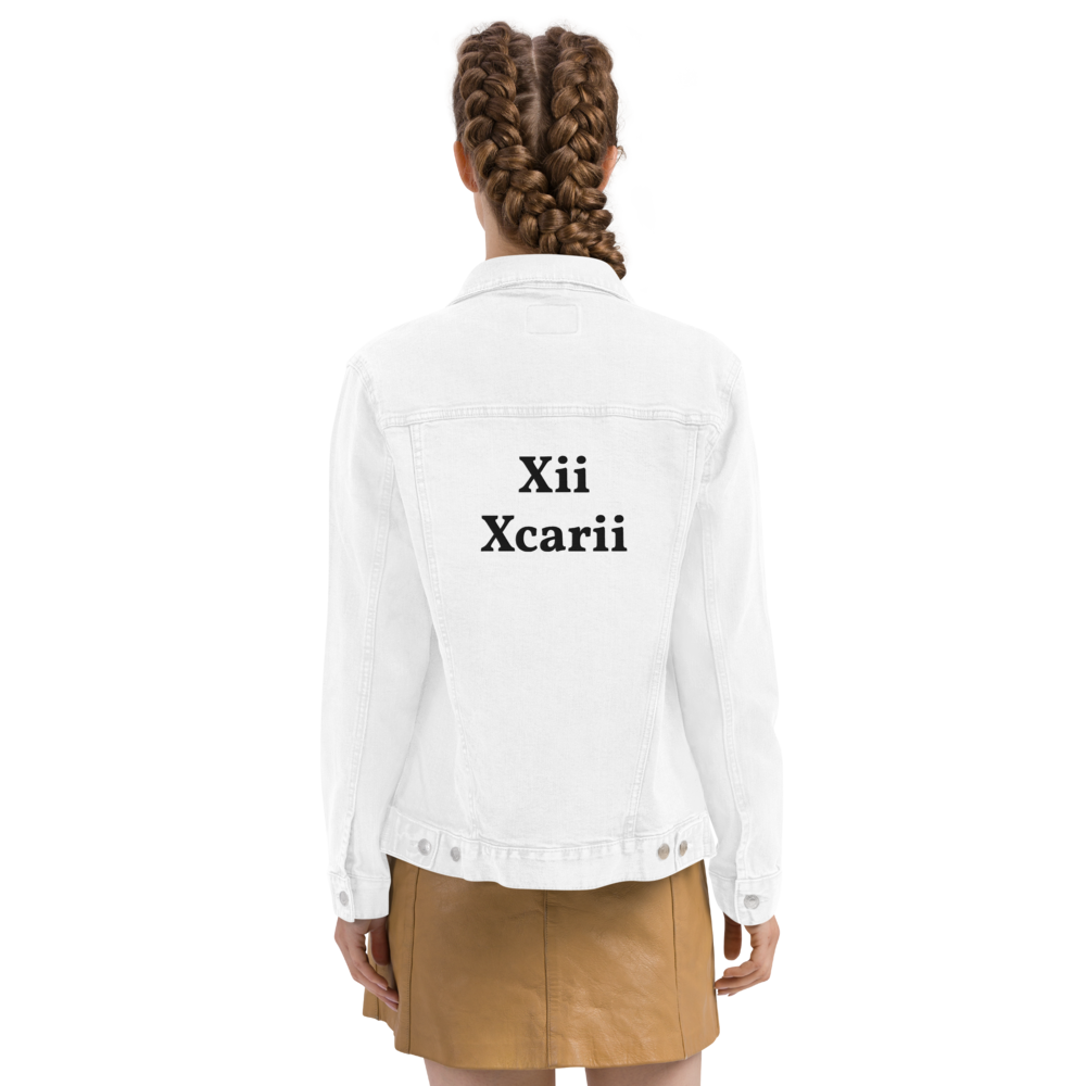 Xcarii Xii - White Cotton denim jacket