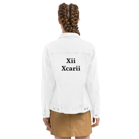 Xcarii Xii - White Cotton denim jacket